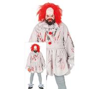 FIESTAS GUIRCA | Costume da Clown Assassino - Tunica, Colletto e Copristivali - Costumi Horror e Clown per Halloween, Carnevale e Feste in Maschera - Ideale per Adulti e Adolescenti