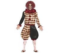 FIESTAS GUIRCA Costume Da Clown Horror - Abito Arlecchino Per Uomo Adulto Taglia L 52-54
