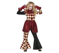 FIESTAS GUIRCA Costume da Clown Horror per Bambina 10-12 Anni
