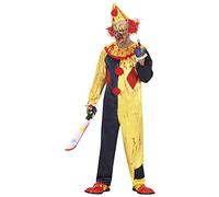 FIESTAS GUIRCA Costume da Clown Killer Giallo - Circo di Horror Costume Halloween Uomo