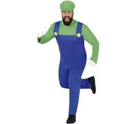 FIESTAS GUIRCA Costume da Conducente di Treno Verde per Uomo incl. Cappello - Tuta Macchinista da Uomo Taglia XL 56-58