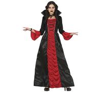 FIESTAS GUIRCA Costume Da Contessa Vampiro - Abito Lungo Elegante Rosso E Nero Per Donna Adulta Taglia M 42-44