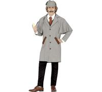 FIESTAS GUIRCA Costume da detective da uomo adulto taglia media
