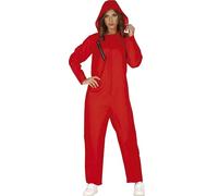 FIESTAS GUIRCA | Costume da Detenuta con Cappuccio - Tuta e Cappuccio per Donne - Costumi da Carcerata e Ladra per Halloween, Carnevale e Feste in Maschera - Ideale per Adulte