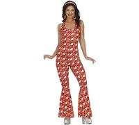 FIESTAS GUIRCA Costume Donna Anni 70 Disco Girl - Tuta Anni 60 a Zampa - Costumi Hippie Donna Taglia S 40-42