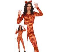 FIESTAS GUIRCA Costume da donna da tigre sexy - Costume da gatto a righe e fascia da tigre - Costume da donna Taglia S