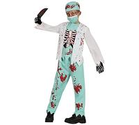 FIESTAS GUIRCA Costume da Dottor Zombie Scheletro - Medico Chirurgo Insanguinato - Costume Halloween Bambino 10-12 Anni