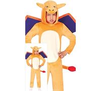 VESTITO SIMILE POKEMON CARNEVALE BAMBINO DRAGONE DI FUOCO DRAGO TUTONE UNISEX