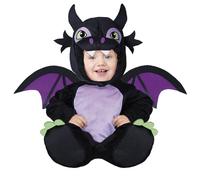 FIESTAS GUIRCA Costume da Drago Nero con Ali per Bebè Bambino - Costume Halloween da Bebè 12-18 Mesi