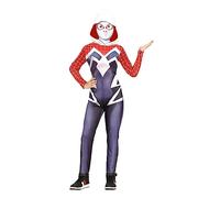 FIESTAS GUIRCA Costume da Eroina Incappucciata - Tuta da Supereroe con Stampa di Ragno Rosso e Nero con Cappuccio - Costumi Infantili Bambina 10-12 Anni