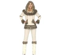 Fiestas Guirca Costume da eschimese Bianca per Adulta Taglia S 36-38