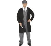 FIESTAS GUIRCA Costume da ganster inglese per uomo - Completo anni 20 Mafia Inglese Taglia XL 56-58