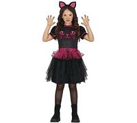 FIESTAS GUIRCA Costume da Gatto Nero Bambina - Vestito Kitty Tutu con Cerchietto Orecchie Gatto - Costumi Infantili Bambina 10-12 Anni