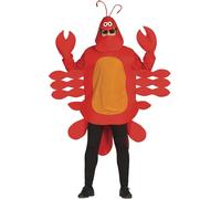 Costume aragosta animale marini vestito rosso adulto unisex carnevale halloween