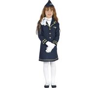 Costume da Hostess Uniforme per Bambina S1-(5/6 Anni)