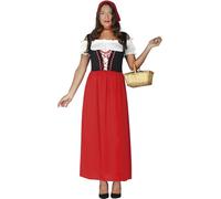 Fiestas Guirca Costume Donna locandiera Rossa Taglia m