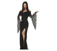 FIESTAS GUIRCA Costume Da Madre Di Famiglia Gotica - Abito Lungo Nero Elegante Per Donna Adulta Taglia L 46-48