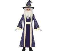 FIESTAS GUIRCA | Costume da Mago Bambini (10-12 Anni) - Tunica, Cintura e Cappello - Costumi di Magia e Stregoneria per Halloween, Carnevale e Feste di Magia - Ideale per Bambini - Viola