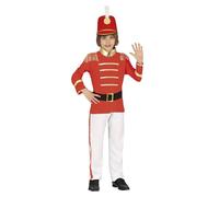 FIESTAS GUIRCA Costume da Majorette Bambino - Completo Infantile Rosso, Bianco e Dorato per Bambini di 5-6 Anni