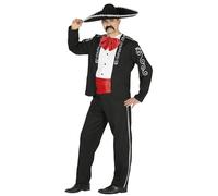 FIESTAS GUIRCA | Costume da Mariachi Adulto (52-54/L) - Camicia, Giacca, Fascia e Pantaloni - Abito Messicano per Feste in Maschera, Carnevale e Celebrazioni Messicane - Ideale per Uomini