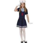 FIESTAS GUIRCA Costume da marinaio vintage per ragazze - Elegante vestito da marinaio blu - Costumi retrò marini per bambine e ragazze - Età 10-12 anni