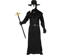 FIESTAS GUIRCA Costume da Medico della Peste Nera - Include Maschera Becco di Uccello Costume Halloween Uomo Taglia 52-54 L