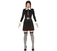 FIESTAS GUIRCA Costume Da Giovedì Ragazza Gotica - Abito Corto Nero Per Donna Adulta Taglia M 42-44