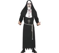 FIESTAS GUIRCA | Costume da Monaco Adulto (52-54/L) - Tunica, Cintura e Cuffia - Costumi Religiosi e da Monastero per Halloween, Carnevale e Feste in Maschera - Ideale per Uomini - Bianco e Nero