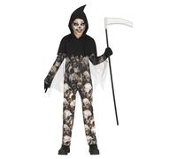 FIESTAS GUIRCA Costume da morte teschi per bambini di 5-6 anni
