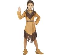 Fiestas GUiRCA Costume da nativa americana per bambina età 3-4 anni