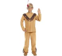 FIESTAS GUIRCA Costume da Nativo Americano per Bambino età 5-6 Anni