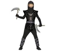 FIESTAS GUIRCA Costume da Ninja Ragno Guerriero Nero - Costume Halloween Bambino 5-6 Anni