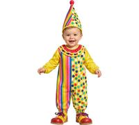 FIESTAS GUIRCA | Costume da Pagliaccio Bambini - Cappello e Tuta - Costumi da Circo e Commedia per Halloween, Carnevale e Feste in Maschera - Ideale per Bambini Unisex