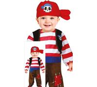 FIESTAS GUIRCA Costume da pirata avventuroso per neonato - Costume da pirata per neonato - Costume per bambini - Età 18-24 mesi