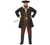 FIESTAS GUIRCA Costume da pirata nero da uomo