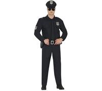 FIESTAS GUIRCA Costume da Polizia per Uomo - Uniforme Polizia con Cappello Taglia L 52-54