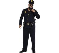 FIESTAS GUIRCA Costume da Polizia Uomo - Uniforme da Polizia blu con Cappello Taglia XL 56-58