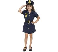 Guirca- Costume Poliziotta Guardia, Colore Blu, 5-6 Anni, 85701