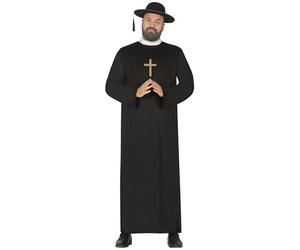 FIESTAS GUIRCA | Costume da Prete per Uomo - Tunica e Collarino - Costumi