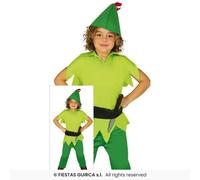 Fiestas Guirca Costume Da Ragazzo Robin Hood Foresta Verde Poliestere