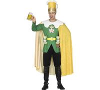 FIESTAS GUIRCA Costume da re della birra per uomo - Costume divertente da supereroe da uomo - Costume da addio al celibato per uomo Taglia S 46-48