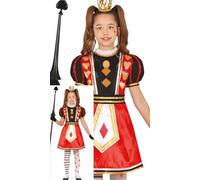 FIESTAS GUIRCA Costume da Regina di Quadri per Ragazze - Regina delle Favole - Costumi per Bambini da 10 a 12 Anni