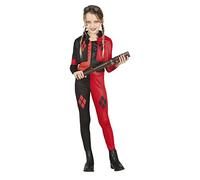 FIESTAS GUIRCA Costume da Ribelle Pericolosa - Completo Rosso e Nero per Bambina 7-9 Anni