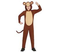 FIESTAS GUIRCA Costume da Cheeky Monkey Costumi per Bambini o Bambine - Tuta Animali Pigiama - Costumi Infantili Bambini e Bambine 5-6 Anni
