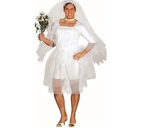 FIESTAS GUIRCA | Costume da Sposa per Uomo (54-56/XL) - Vestito e Velo - Costumi da Matrimonio e Addio al Celibato per Carnevale e Feste in Maschera - Ideale per Adulti - Bianco
