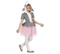 FIESTAS GUIRCA Costume da Squalo Bambina - Completo Infantile con Tutù Rosa per Bambine di 10-12 Anni