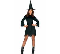 FIESTAS GUIRCA Costume da Strega Mistica da Donna - Incluso Cappello da Strega e Abito Nero - Costumi di Halloween per Donne Taglia Adolescenti 14-16 Anni