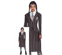 FIESTAS GUIRCA | Costume da Studentessa Gotica - Camicia, Giacca, Cravatta e Gonna - Costumi da Scolaretta per Halloween, Carnevale e Feste in Maschera - Ideale per Adolescenti e Adulte