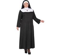 FIESTAS GUIRCA | Costume da Suora per Donna - Vestito e Cuffia - Costumi