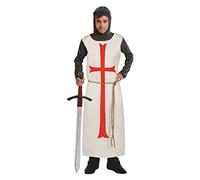 FIESTAS GUIRCA Costume da Templare Adolescente - Completo da Guerriero Medievale per Adolescenti di 14-16 Anni